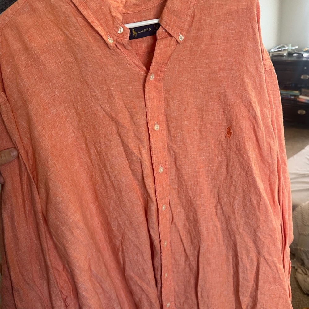 Ralph Lauren Men's Casual Orange Shirt